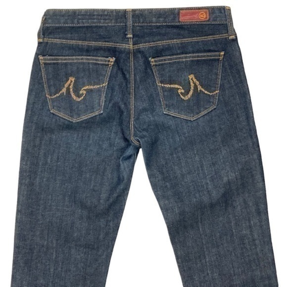 AG Adriano Goldschmied Jeans Women 27 Tribeca Dark Wash Denim Straight Leg Pants - Picture 6 of 14